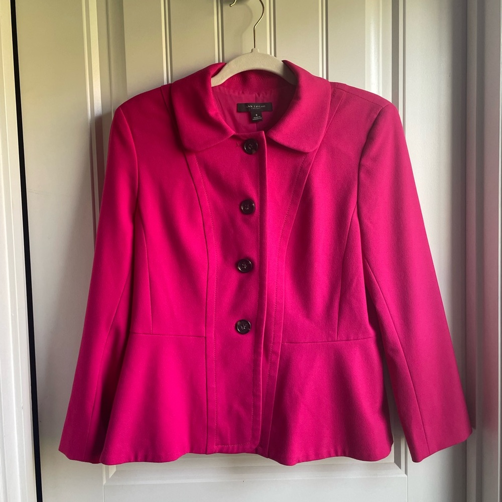 Ann Taylor blazer, pink, size 8 (M/L)